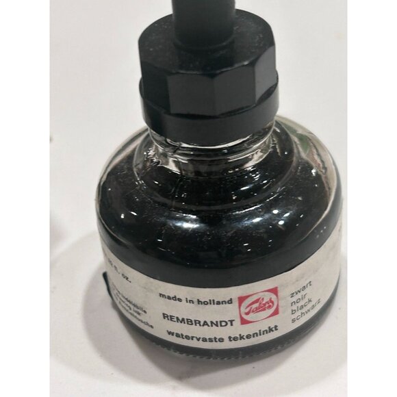 Talens Rembrandt Waterproof Drawing Ink 80 Holland Black - Picture 2 of 7